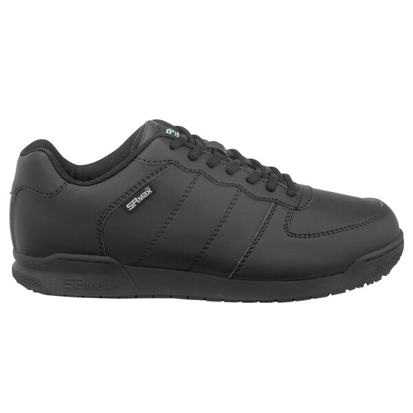 A black SR Max women's athletic shoe with a rubber sole and white text.