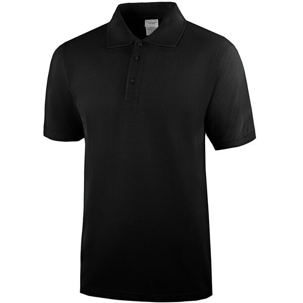 A black Henry Segal polo shirt with a collar on a white background.