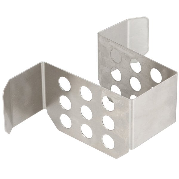 A metal Nemco divider with holes for ice cream dipper wells.