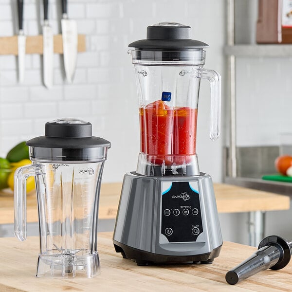 AvaMix BL2K642J 2 hp Commercial Blender with Keypad Control, Adjustable Speed, and 2 64 oz. Tritan™ Containers - 120V