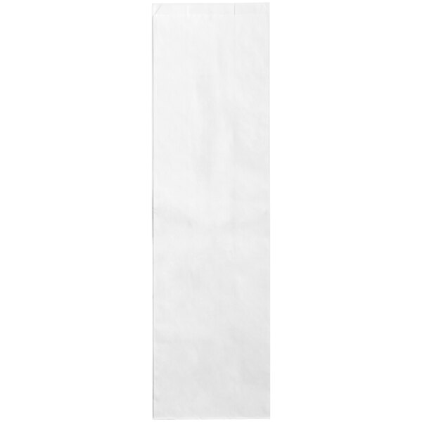 A white rectangular paper bread bag with a black border.