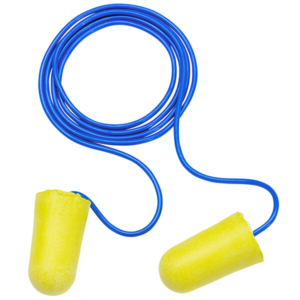 a blue jump rope with yellow handle