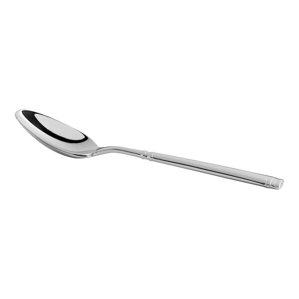 A Fortessa stainless steel teaspoon with a silver handle.