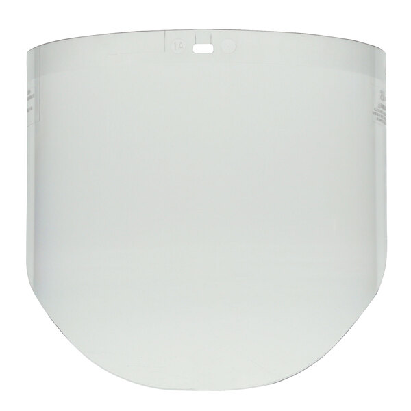 A clear plastic 3M face shield.