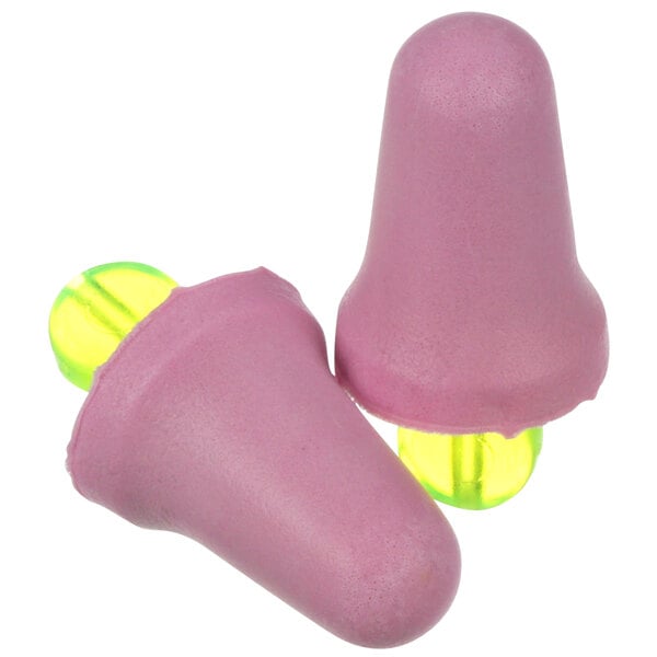 a close-up of a pink cone
