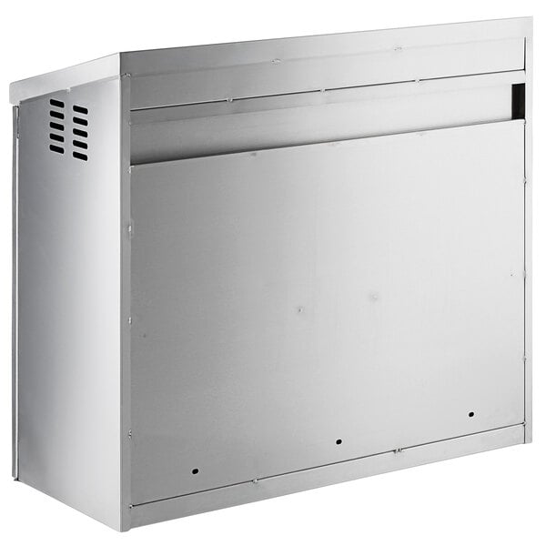 A Regency stainless steel wall cabinet with hinged doors.