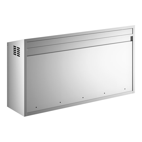 A 60-inch stainless steel wall cabinet with hinged doors.