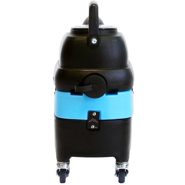 a close-up of a black and blue object