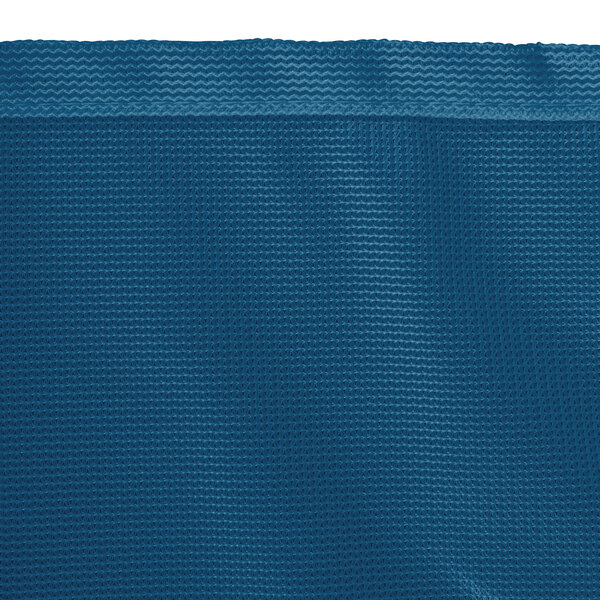 A mariner blue vinyl cover with Velcro closure.
