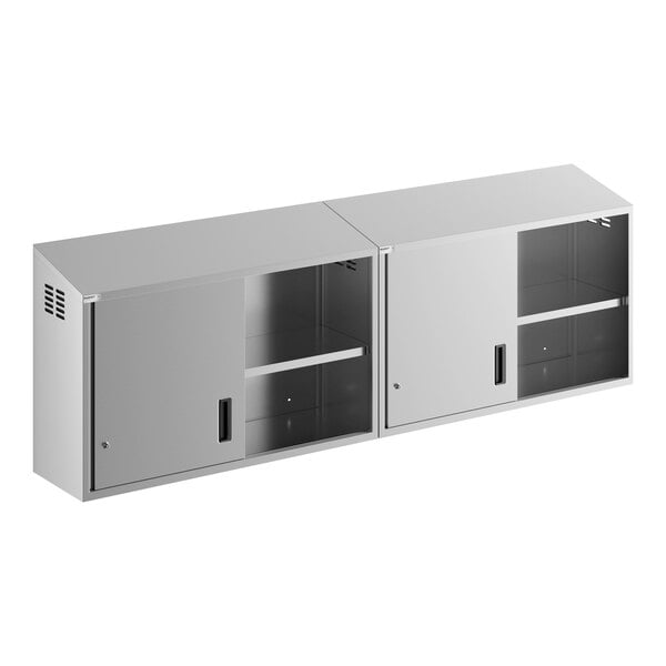 Regency 96" Stainless Steel Wall Cabinet with Sliding Doors