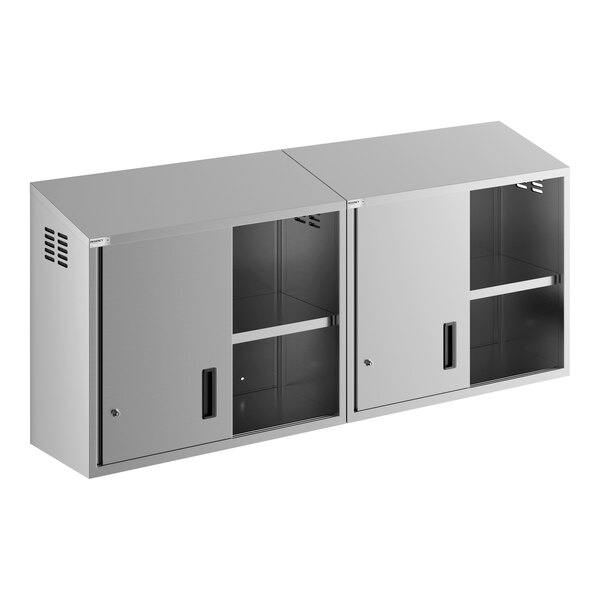 Regency 72" Stainless Steel Wall Cabinet with Sliding Doors
