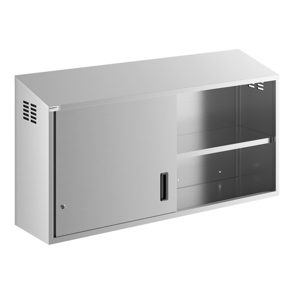 Regency 60" Stainless Steel Wall Cabinet with Sliding Doors