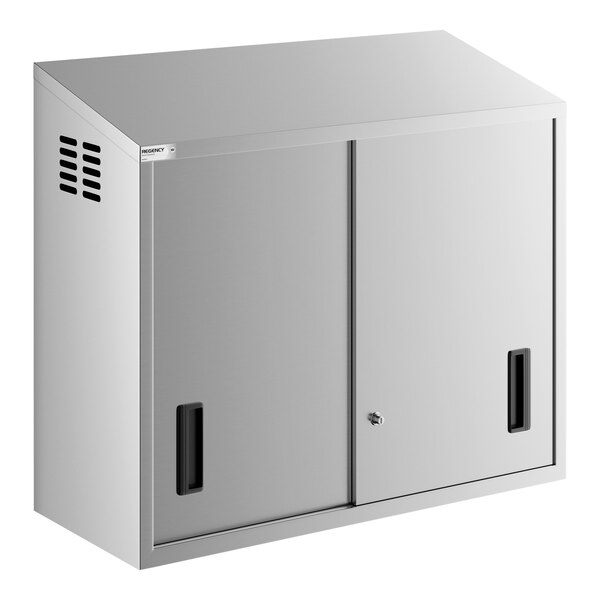 Regency 36" Stainless Steel Wall Cabinet with Sliding Doors