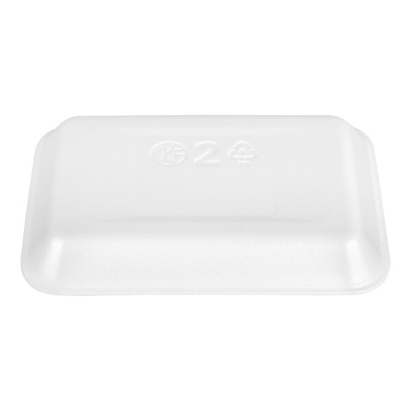 CKF 88102 (#2) White Foam Meat Tray 8 1/4" x 5 3/4" x 3/4" - 500/Case