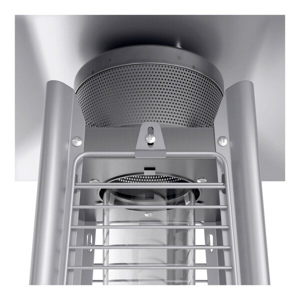 Backyard Pro Courtyard Series HPSQRSTL Steel Portable Propane Outdoor Patio Heater with Glass Tube - 40,000 BTU