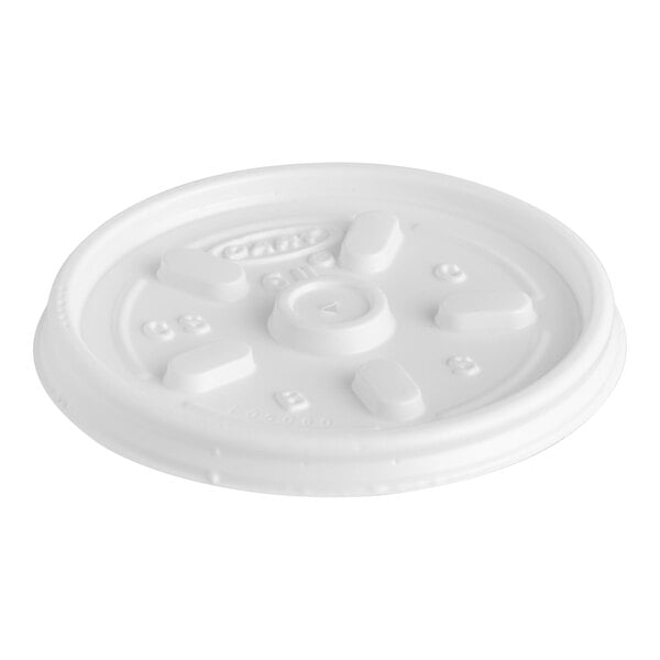 Dart 6JL White Vented Lid - 1,000/Case