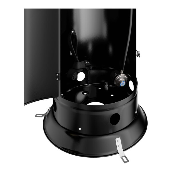 Backyard Pro Courtyard Series RNDFHBLK Black Round Portable Propane Outdoor Patio Heater with Glass Tube - 46,000 BTU