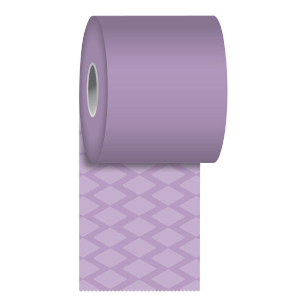 A roll of violet Iconex MAXStick thermal paper with white side edges.