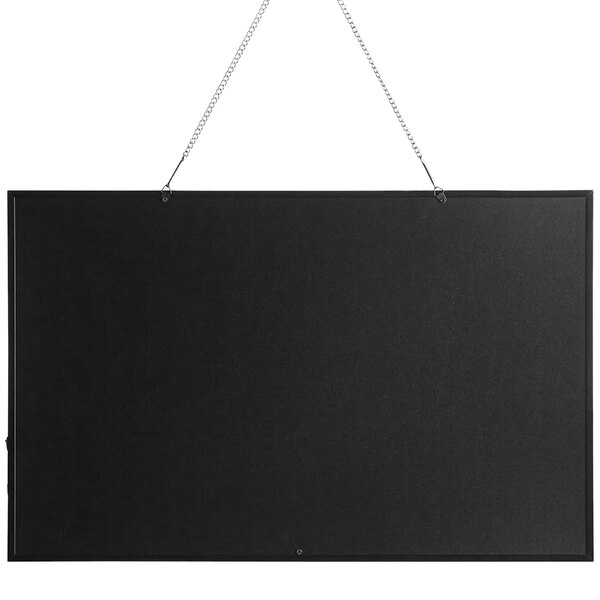 A black rectangular LED Mexican food sign hanging from a black and silver chain.