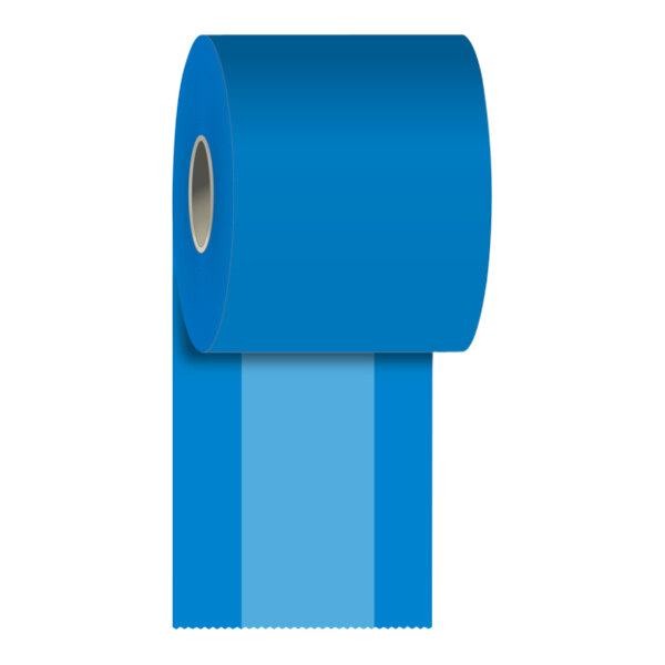 A blue rectangular roll of Iconex MAXStick adhesive paper with white text on the side.