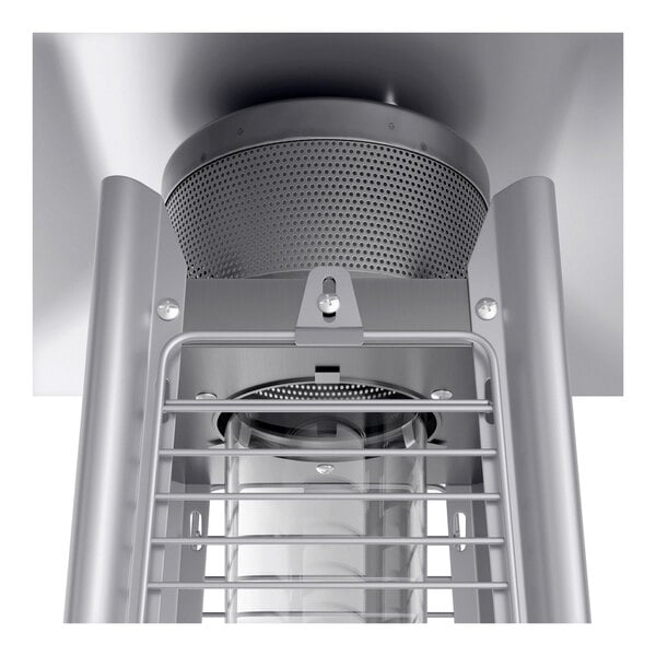 Backyard Pro Courtyard Series HPSQRSS Stainless Steel Portable Propane Outdoor Patio Heater with Glass Tube - 40,000 BTU