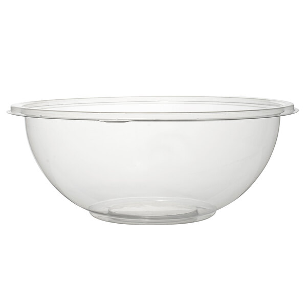 set of 2 Clear Vista 10-inch Plastic Salad and Snack Bowls 