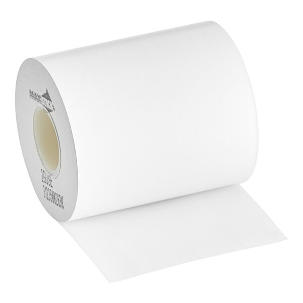 A white Iconex MAXStick thermal linerless paper roll.