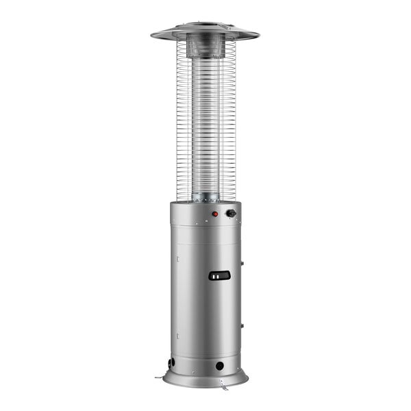 Backyard Pro Courtyard Series RNDFHSTL Steel Round Portable Propane Outdoor Patio Heater with Glass Tube - 46,000 BTU