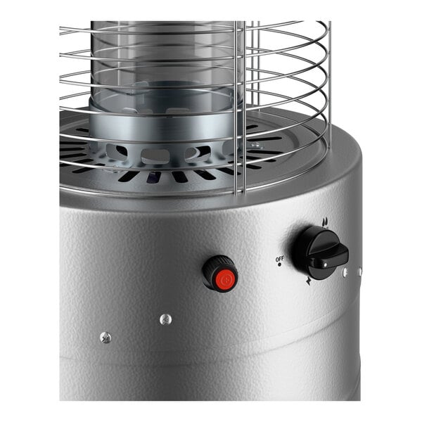 Backyard Pro Courtyard Series RNDFHSTL Steel Round Portable Propane Outdoor Patio Heater with Glass Tube - 46,000 BTU