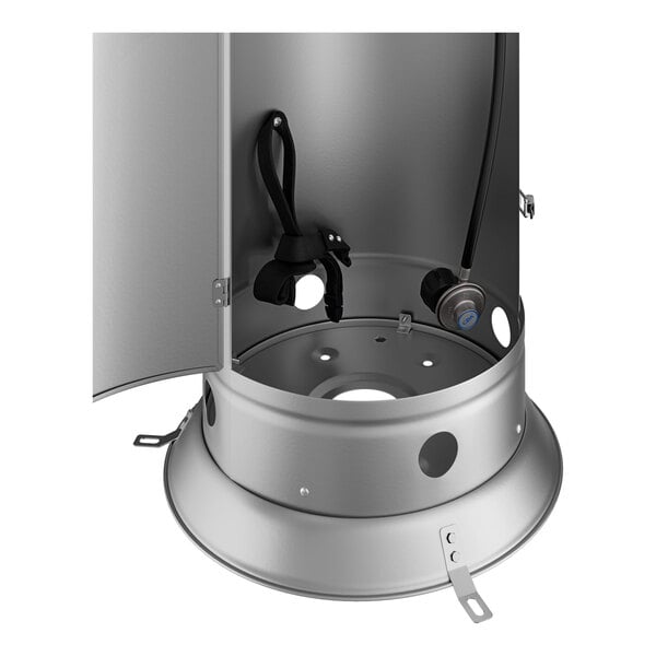 Backyard Pro Courtyard Series RNDFHSTL Steel Round Portable Propane Outdoor Patio Heater with Glass Tube - 46,000 BTU