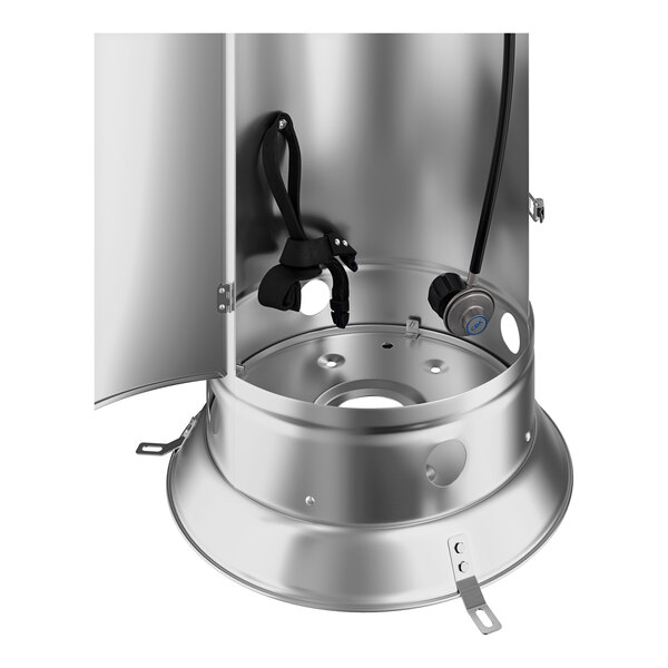Backyard Pro Courtyard Series RNDFHSS Stainless Steel Round Portable Propane Outdoor Patio Heater with Glass Tube - 46,000 BTU