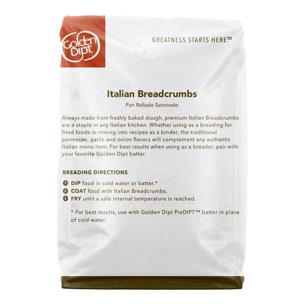 Golden Dipt 4 lb. Seasoned Bread Crumbs - 6/Case