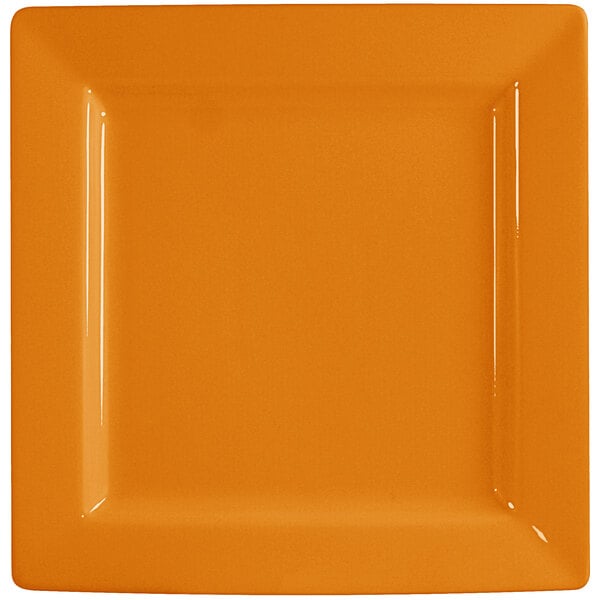 International Tableware EL 40 BN Elite Harvest 12 Square Butternut Wide Rim Porcelain Plate 6 Case