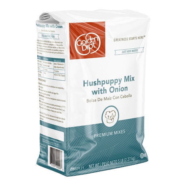 Golden Dipt Hush Puppy Mix with Onion 5 lb. - 6/Case
