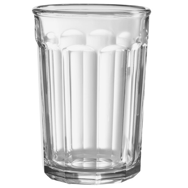 An Arcoroc clear glass tumbler.