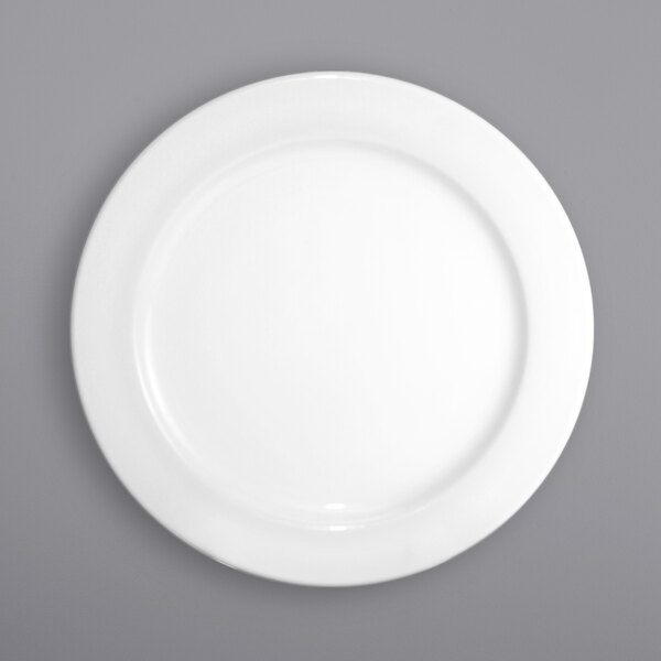 a close-up of a white plate