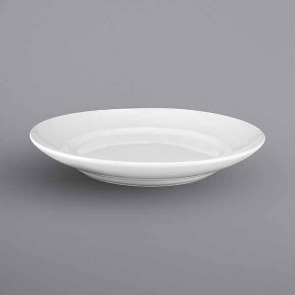 A white bowl with a white background.