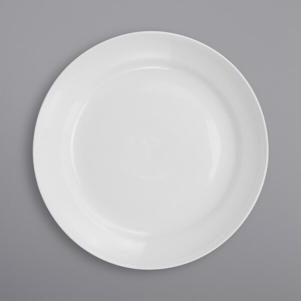 a close-up of a white plate