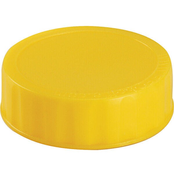 a yellow plastic cap