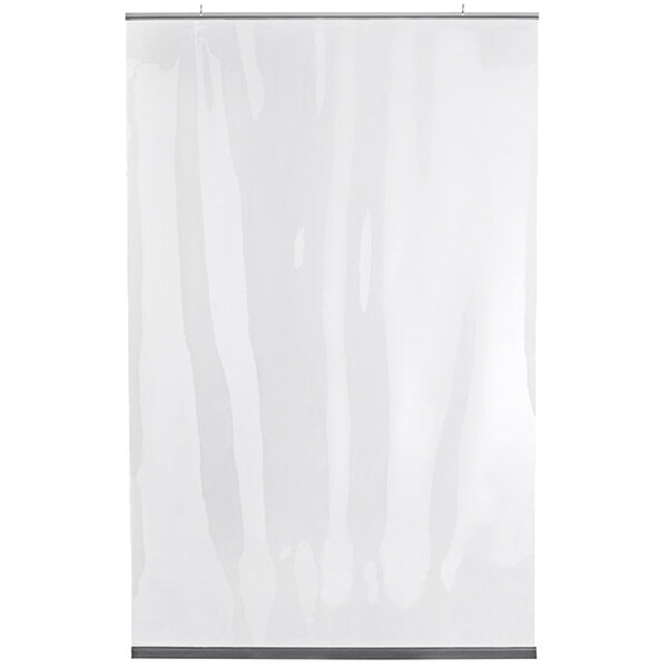 An American Metalcraft clear PVC partition with black lines on it.