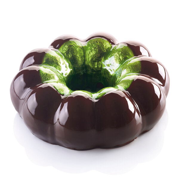 a chocolate and green cake
