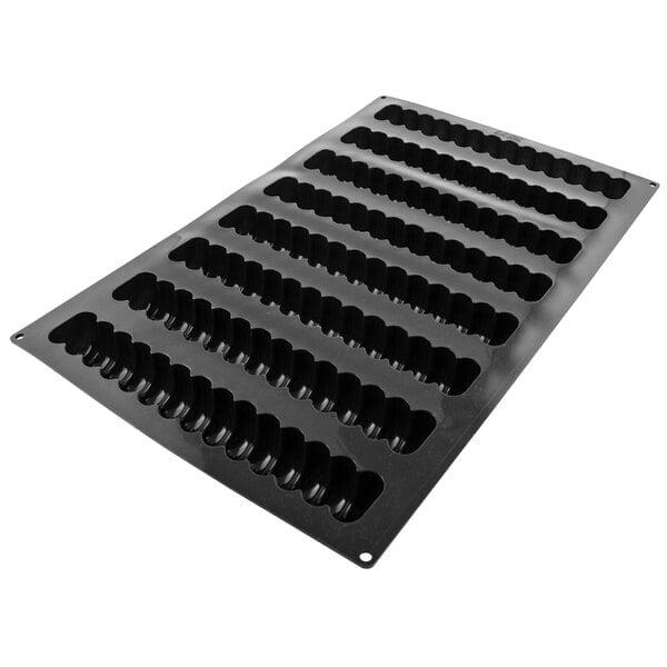 a black plastic mold with holes