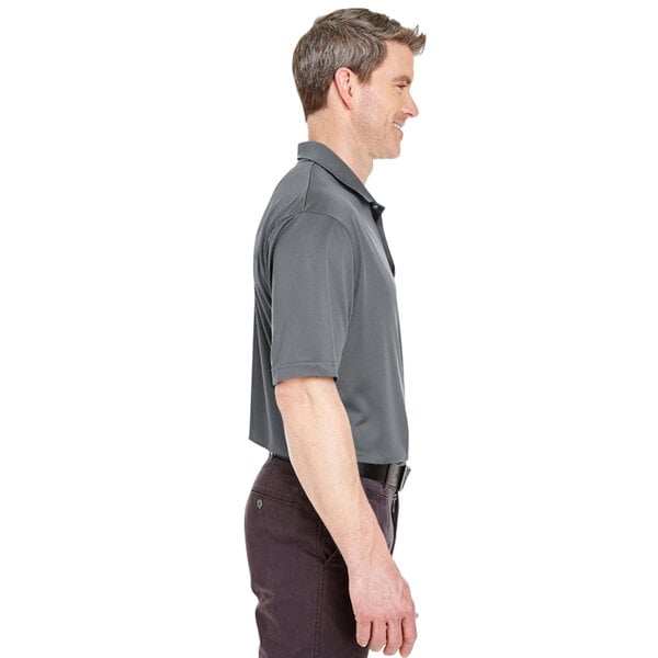 charcoal gray polo shirt