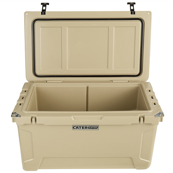 CaterGator CG65TAN Tan 65 Qt. Rotomolded Extreme Outdoor Cooler / Ice Chest