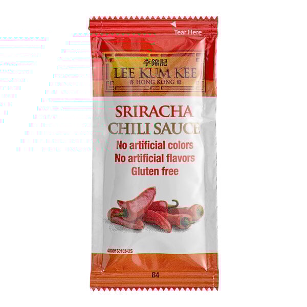 Lee Kum Kee 7 Gram Sriracha Chili Sauce Packet - 500/Case