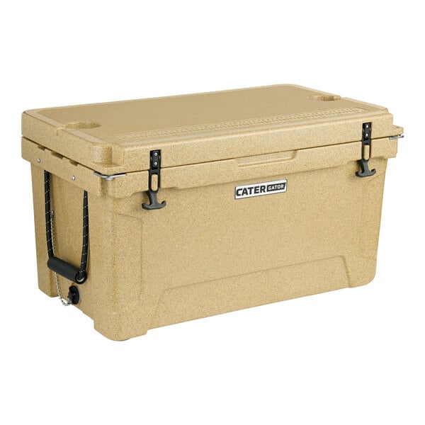 CaterGator CCG20B Beige 20 Qt. Round Rotomolded Extreme Outdoor Cooler / Ice  Chest
