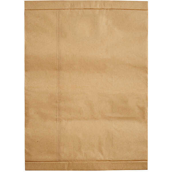 A brown paper bag with a crease.