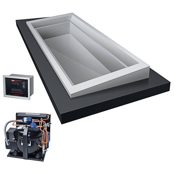 A rectangular object with a white frame.
