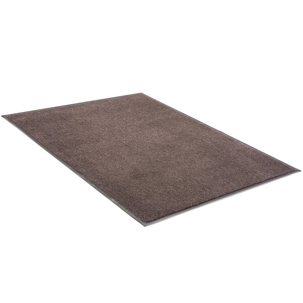 A close-up of a brown Lavex Plush olefin entrance mat.
