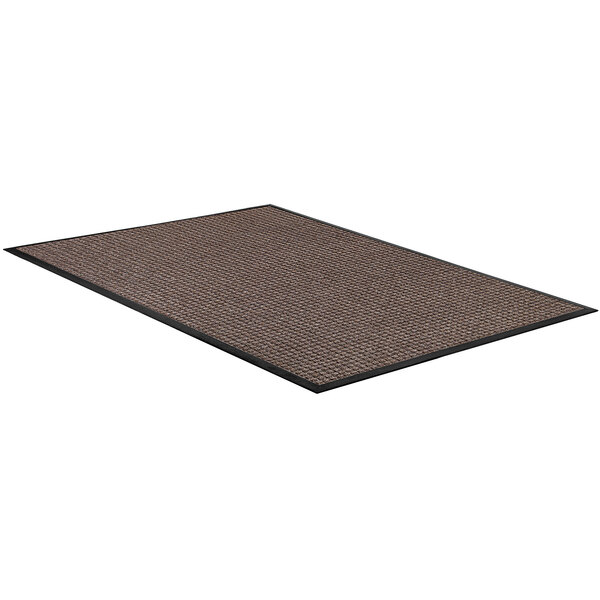 A rectangular brown Lavex indoor entrance mat with a black border.